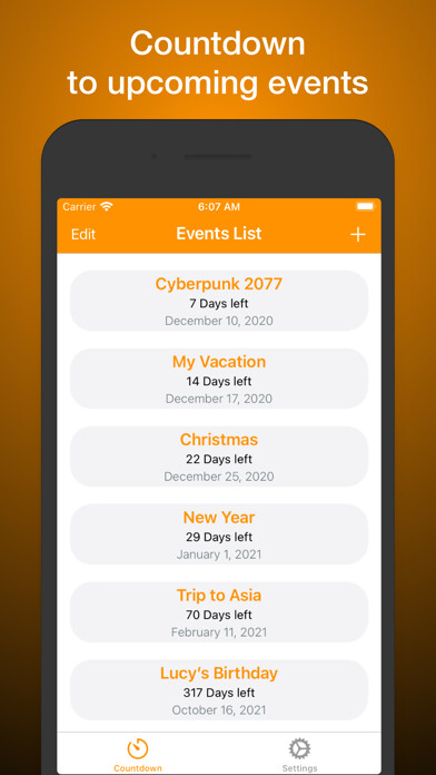 Emulate iPhone app Smart Events Countdown using MyAndroid Emulate iPhone app Smart Events Countdown using MyAndroid