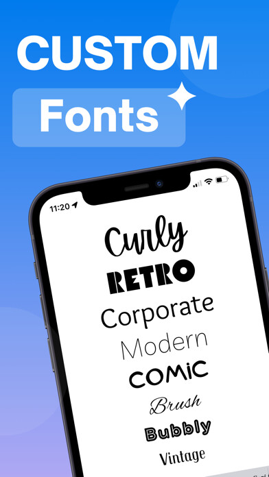 Emulate iPhone app Smart Fonts: Font Keyboard using MyAndroid