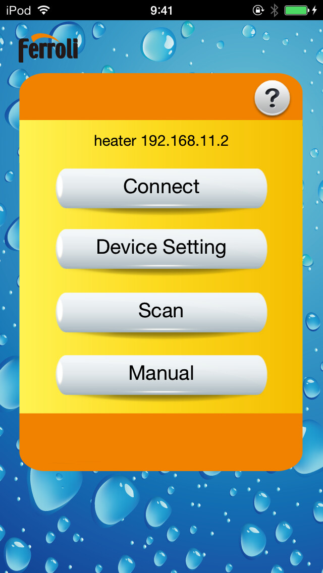 Emulate iPhone app Smart Heater using MyAndroid