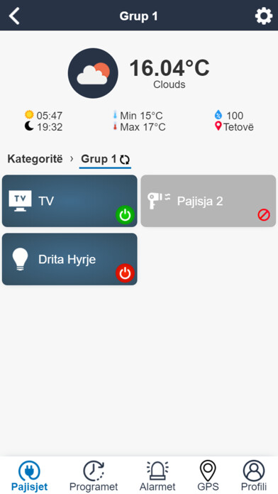 Emulate iPhone app Smart Home - by AR HOLDING using MyAndroid