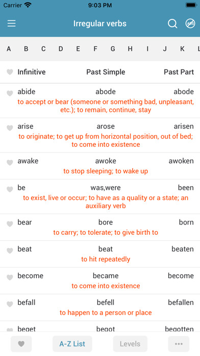 Emulate iPhone app Smart Irregular Verbs using MyAndroid Emulate iPhone app Smart Irregular Verbs using MyAndroid