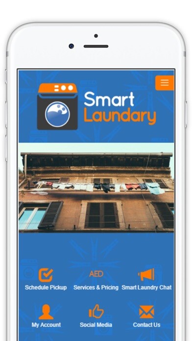 Emulate iPhone app Smart Laundry - Laundry & Dry Cleaning Service using MyAndroid