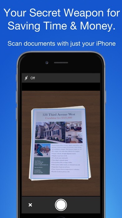 Emulate iPhone app Smart PDF Document Scanner using MyAndroid