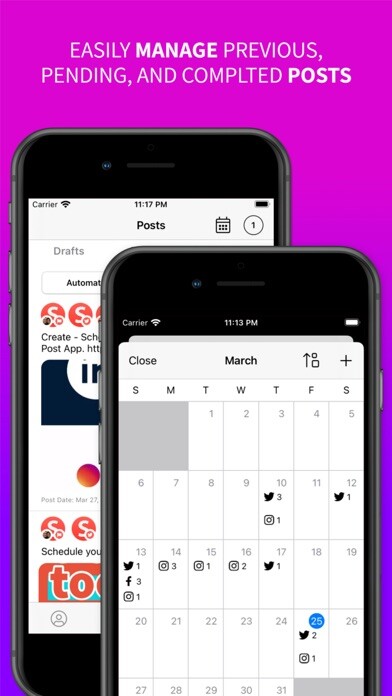 Emulate iPhone app SmartPost - Post Scheduler using MyAndroid