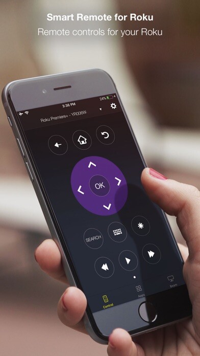 Emulate iPhone app Smart Remote for RokuTV Ctrl using MyAndroid