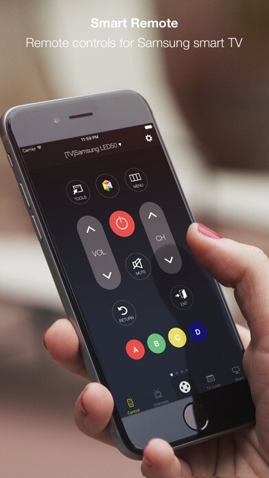 Emulate iPhone app Smart Remote for Samsung TVs using MyAndroid