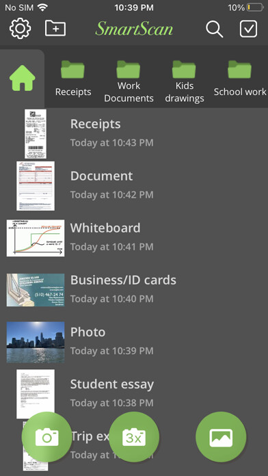 Emulate iPhone app SmartScan Pro: PDF scanner using MyAndroid