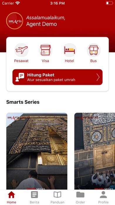 Emulate iPhone app Smarts Umrah using MyAndroid
