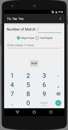 Emulate Android APK Smart Tic-Tac-Toe