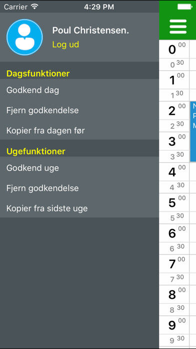Emulate iPhone app SmartTID Time Sheet using MyAndroid