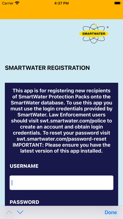 Emulate iPhone app SmartWater Registration using MyAndroid Emulate iPhone app SmartWater Registration using MyAndroid