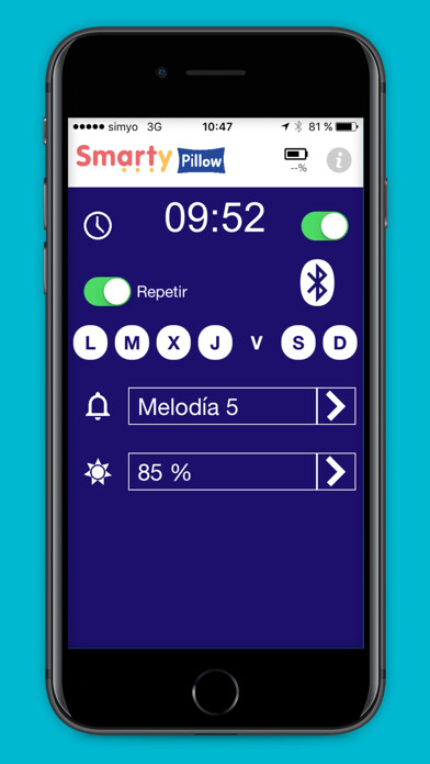Emulate iPhone app Smarty Pillow using MyAndroid