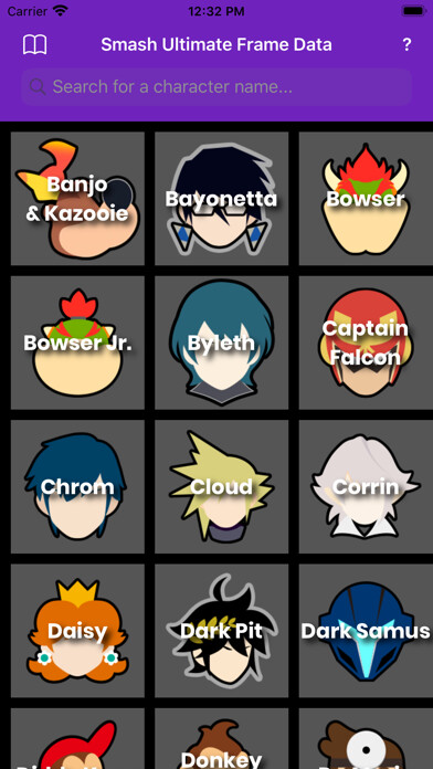 Emulate iPhone app Smash Frame Data using MyAndroid