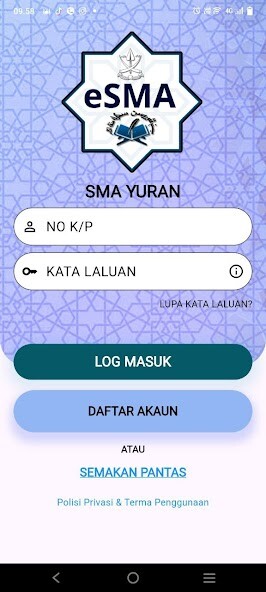 Emulate iPhone app SMA Yuran using MyAndroid