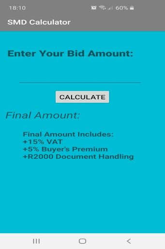 Run android online APK SMD Bid Calculator from MyAndroid or emulate SMD Bid Calculator using MyAndroid