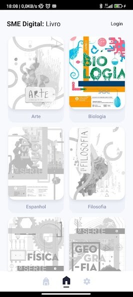 Emulate iPhone app SME Digital: Livro using MyAndroid