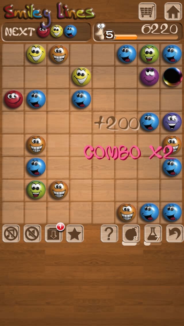 Emulate iPhone app Smiley Lines Classic – Emoji Logic Game using MyAndroid
