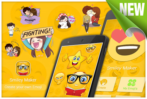 Run android online APK Smiley Maker - Emoji maker, Create Stickers from MyAndroid or emulate Smiley Maker - Emoji maker, Create Stickers using MyAndroid