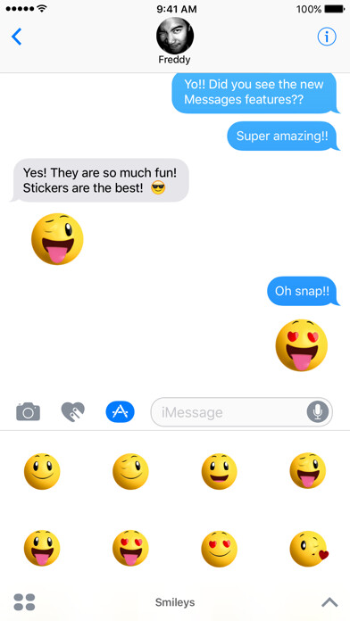 Emulate iPhone app Smileys using MyAndroid