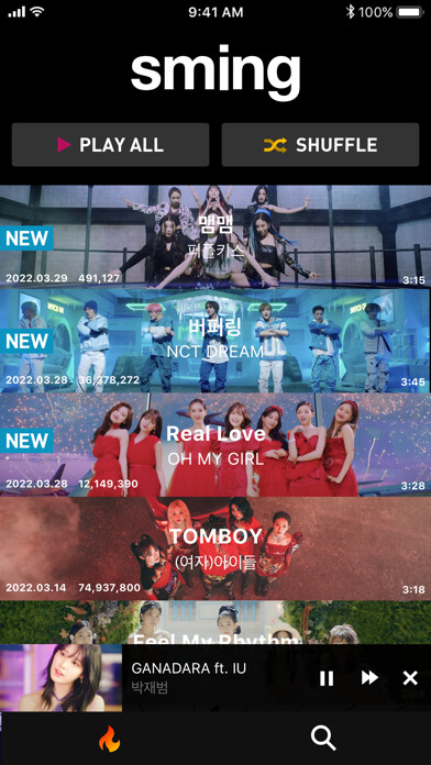 Emulate iPhone app Sming - K-Pop player using MyAndroid Emulate iPhone app Sming - K-Pop player using MyAndroid