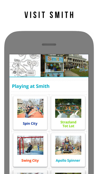 Emulate iPhone app Smith Memorial Playground using MyAndroid
