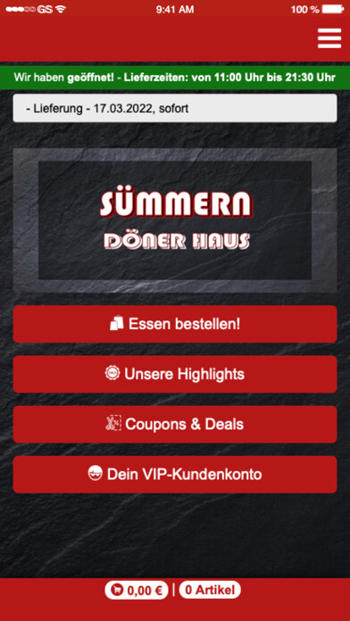 Emulate iPhone app Sümmern Döner using MyAndroid Emulate iPhone app Sümmern Döner using MyAndroid