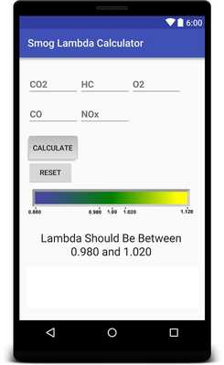 Emulate Android APK Smog Lambda Calculator Emulate Android APK Smog Lambda Calculator