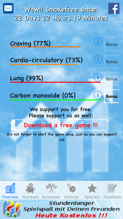 Emulate iPhone app Smoke FREE - Non Smoking using MyAndroid Emulate iPhone app Smoke FREE - Non Smoking using MyAndroid