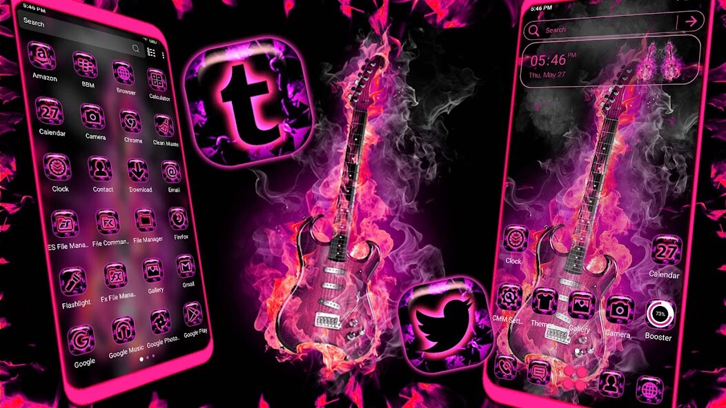 Run android online APK Smoke Guitar Theme from MyAndroid or emulate Smoke Guitar Theme using MyAndroid