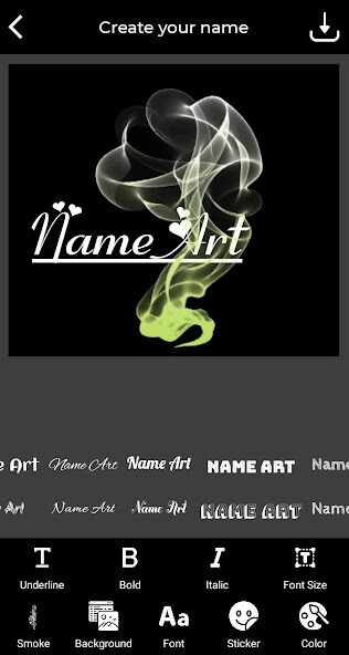 Run android online APK Smoke Name Art Effect Maker from MyAndroid or emulate Smoke Name Art Effect Maker using MyAndroid