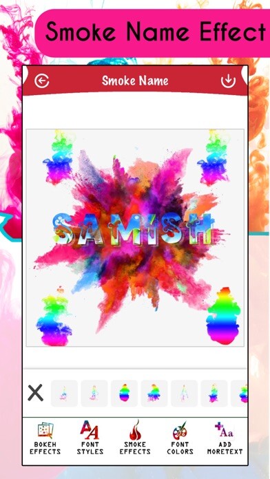 Emulate iPhone app Smoke Name Effect using MyAndroid Emulate iPhone app Smoke Name Effect using MyAndroid