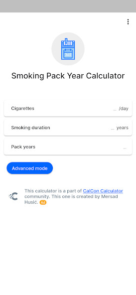 Run android online APK Smoking Pack Year Calculator from MyAndroid or emulate Smoking Pack Year Calculator using MyAndroid Run android online APK Smoking Pack Year Calculator from MyAndroid or emulate Smoking Pack Year Calculator using MyAndroid