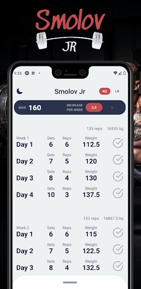 Run android online APK Smolov Jr Calculator from MyAndroid or emulate Smolov Jr Calculator using MyAndroid