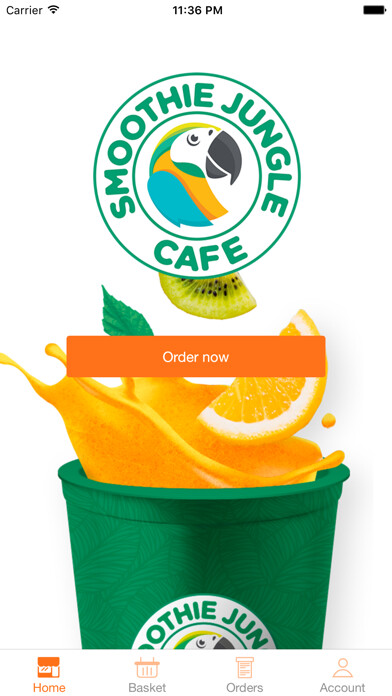 Emulate iPhone app Smoothie Jungle Cafe using MyAndroid
