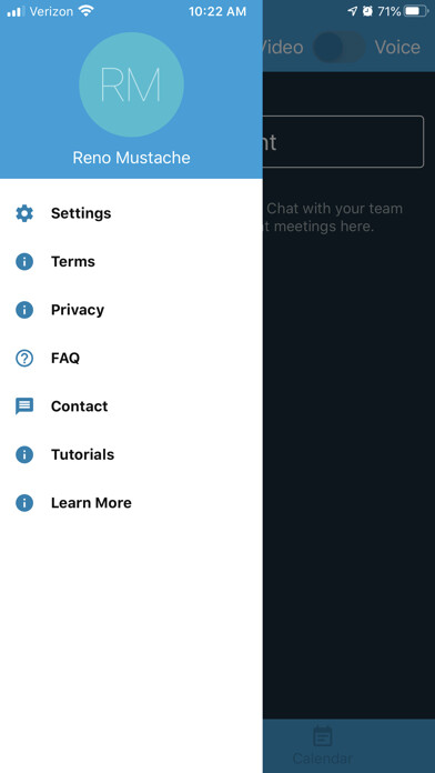 Emulate iPhone app smpl Mtgs - Video Meetings using MyAndroid