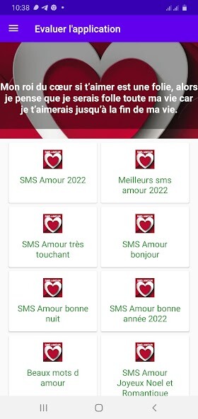 Run android online APK SMS Amour 2022 Très touchant from MyAndroid or emulate SMS Amour 2022 Très touchant using MyAndroid