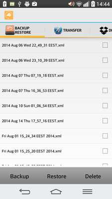 Emulate Android APK Sms Backup  Restore - Dropbox