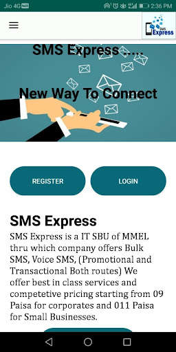 Run android online APK SMS Express from MyAndroid or emulate SMS Express using MyAndroid