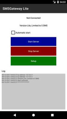 Emulate Android APK SMSGateway Lite