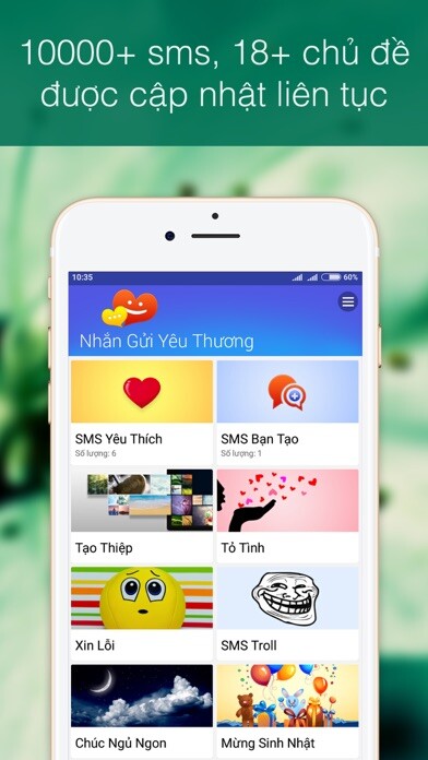 Emulate iPhone app SMS Kute - Tin Nhan Yeu Thuong using MyAndroid Emulate iPhone app SMS Kute - Tin Nhan Yeu Thuong using MyAndroid