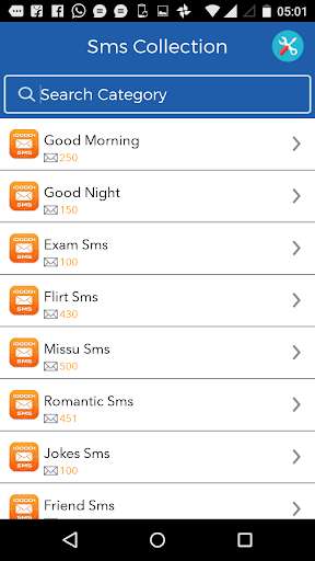 Run android online APK SMS Messages 10000+ and Latest Sms Messages 2021 from MyAndroid or emulate SMS Messages 10000+ and Latest Sms Messages 2021 using MyAndroid