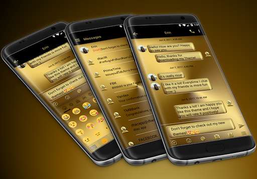 Emulate Android APK SMS Messages Metal Solid Gold Theme