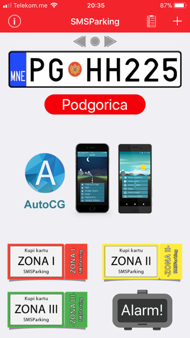 Emulate iPhone app SMS Parking MNE using MyAndroid