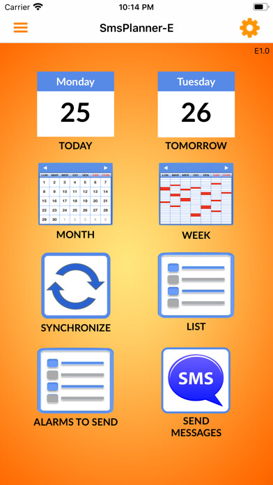 Emulate iPhone app SmsPlanner-E - Send your SMS using MyAndroid