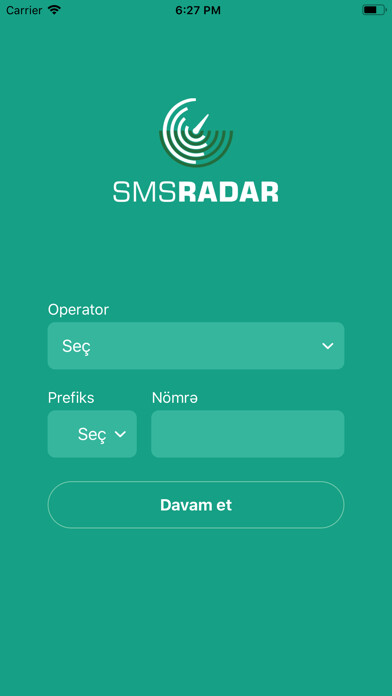 Emulate iPhone app SMSRadar.az using MyAndroid
