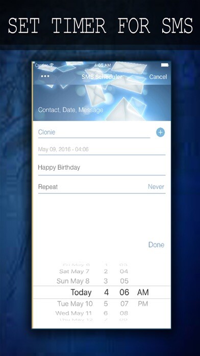 Emulate iPhone app Sms Reminder ++ Schedule Text Messages To Send Automatically using MyAndroid Emulate iPhone app Sms Reminder ++ Schedule Text Messages To Send Automatically using MyAndroid