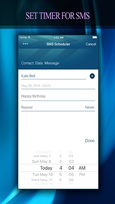 Emulate iPhone app Sms Sender : Never Forget To Send Sms Text Ever using MyAndroid Emulate iPhone app Sms Sender : Never Forget To Send Sms Text Ever using MyAndroid
