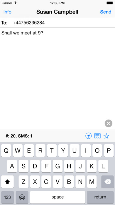 Emulate iPhone app SMS touch using MyAndroid