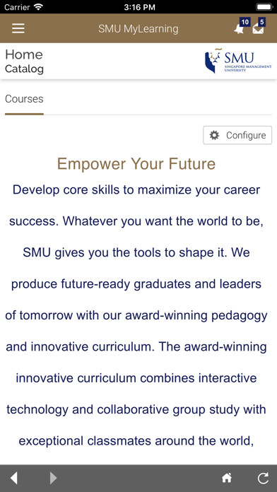 Emulate iPhone app SMU MyLearning using MyAndroid