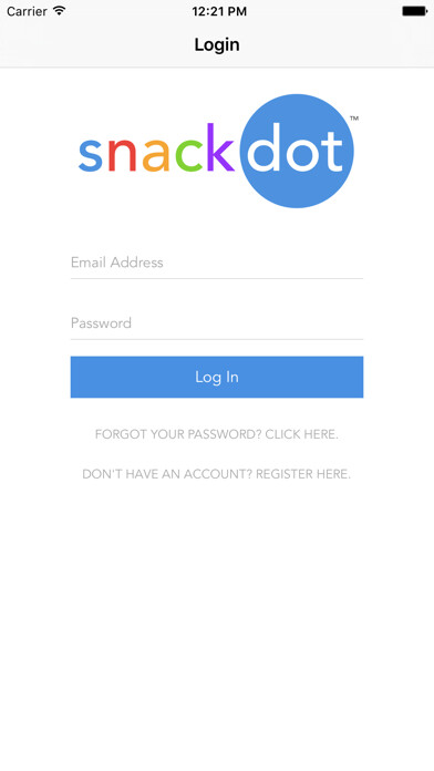 Emulate iPhone app SnackDot Mobile using MyAndroid